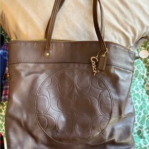Coach Brown Leather Tote Bag